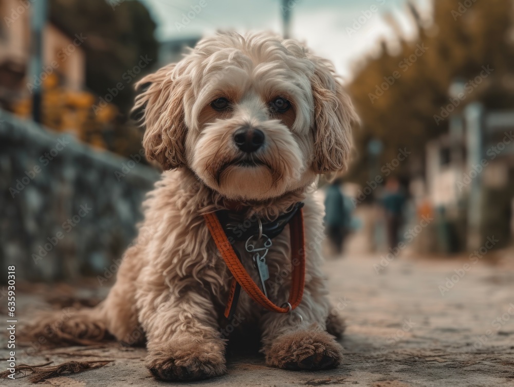 Bolognese dog created with Generative AI technology Bolognese dog created with Generative AI technology