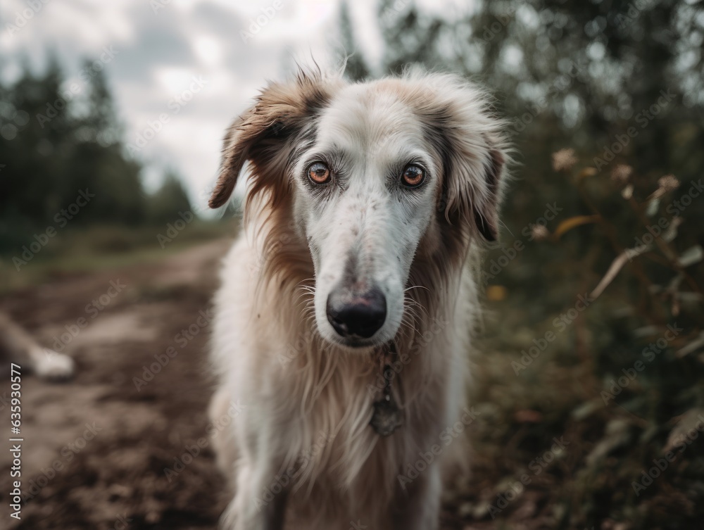 Borzoi dog created with Generative AI technology Borzoi dog created with Generative AI technology