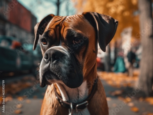 Boxer dog created with Generative AI technology © Denis Darcraft