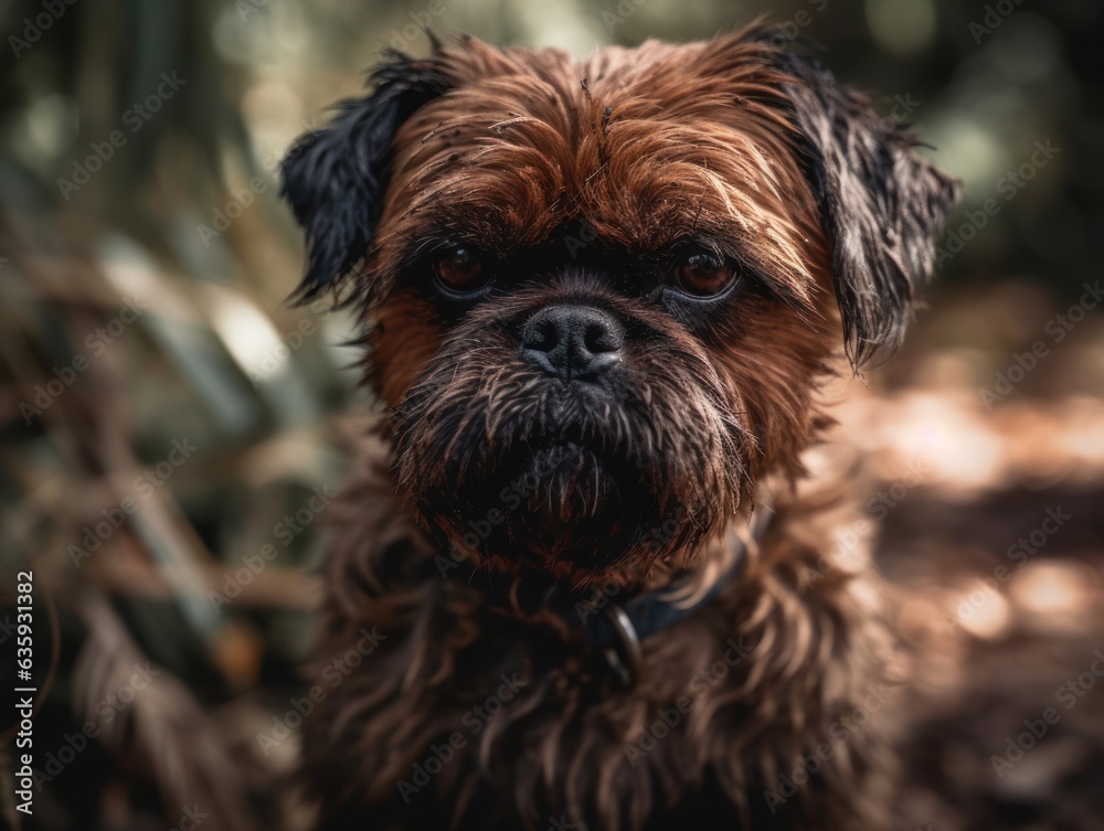 Brussels Griffon dog created with Generative AI technology