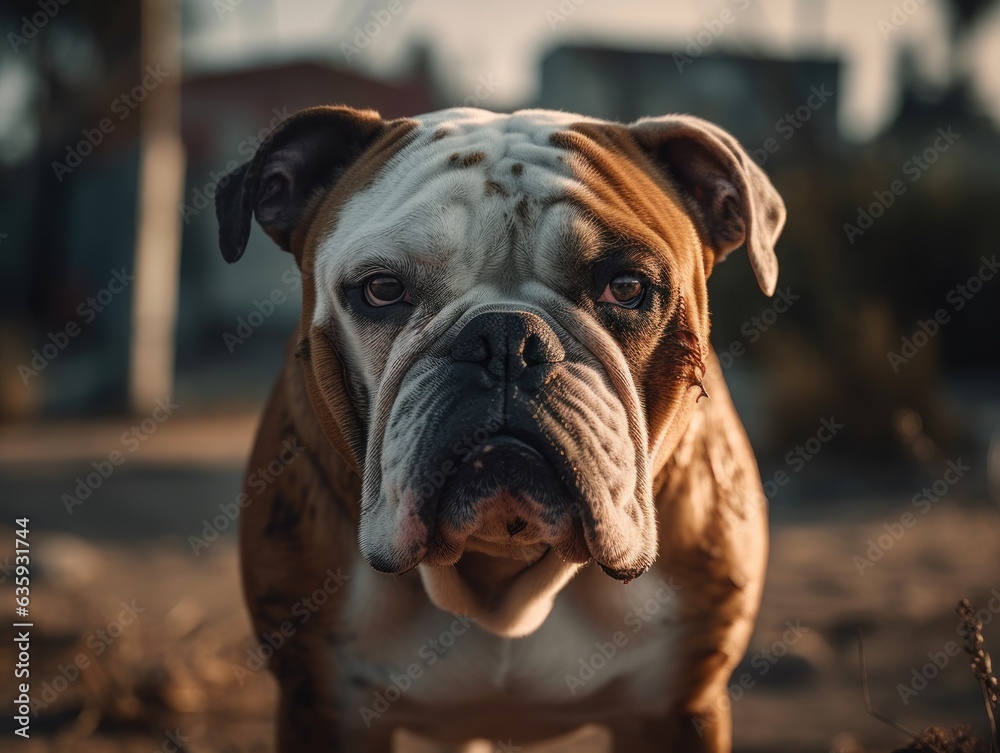 Bulldog created with Generative AI technology Bulldog created with Generative AI technology