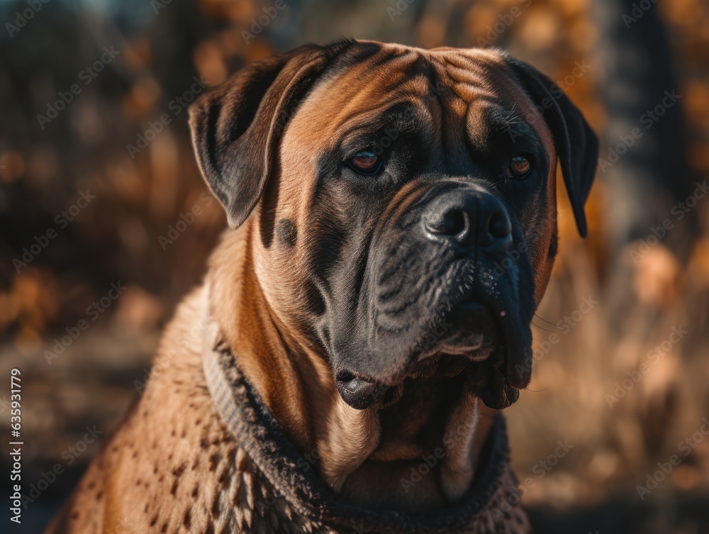 Bullmastiff dog created with Generative AI technology Bullmastiff dog created with Generative AI technology