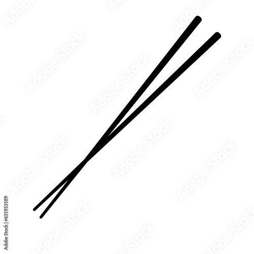 chopsticks isolated on white