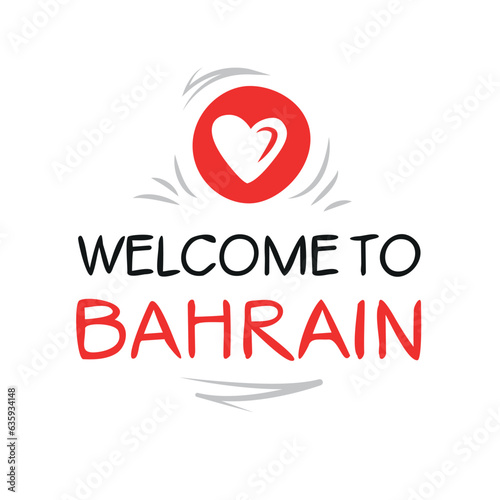 Welcome to Bahrain, Vector Illustration.