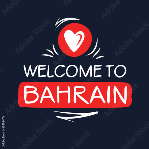 Welcome to Bahrain, Vector Illustration.