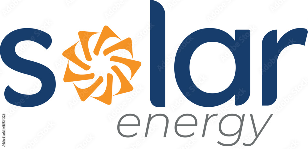Fototapeta premium solar logo for company