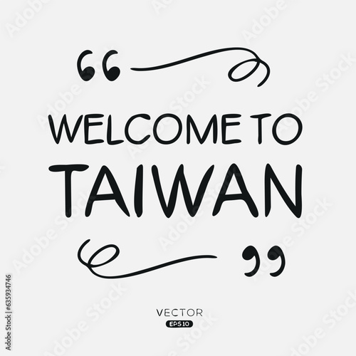 Welcome to Taiwan, Vector Illustration.