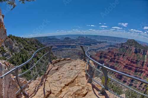 An overlook along the Transept Trail with Oza Butte on the right at Grand Canyon North Rim, Grand Canyon National Park, UNESCO World Heritage Site, Arizona, United States of America, North America photo