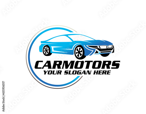abstract car design concept automotive topics vector logo design template