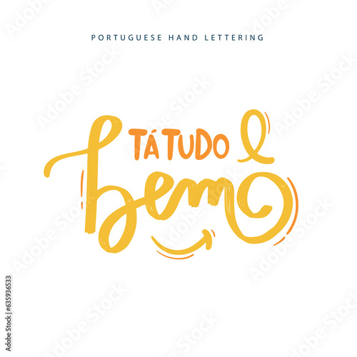 Lettering portuguese brasilian september yellow with ornaments hand drawn photo