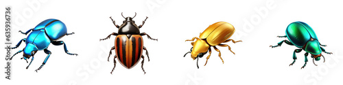 Beetle clipart collection, vector, icons isolated on transparent background © DigitalParadise