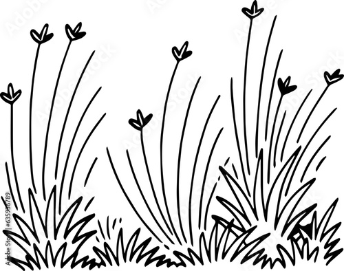 hand drawn bush illustration.