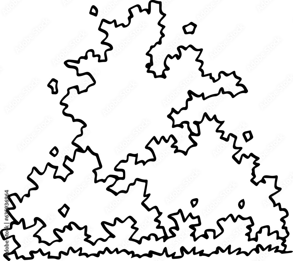 hand drawn bush illustration. hand drawn bush illustration.