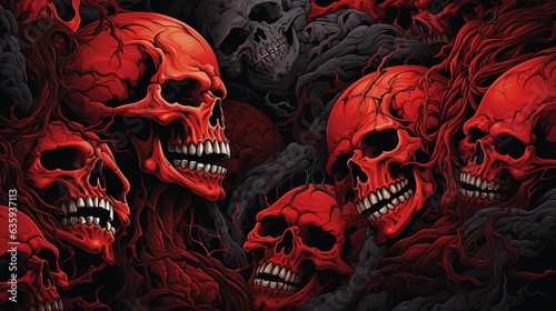 seamless backdrop of a skull wallpaper.