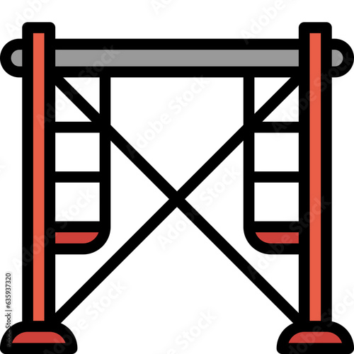 scaffolding filled outline icon