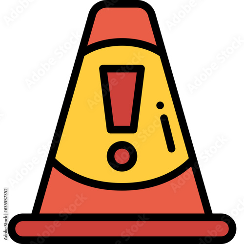 work accident filled outline icon