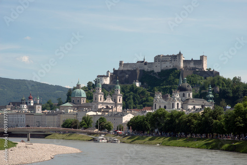 Views with Salzach River, Salzburg, Austria photo