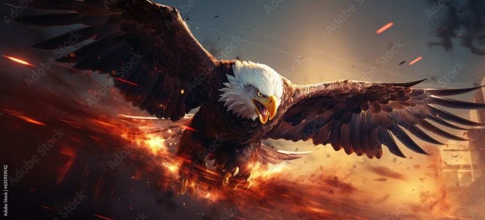 american bald eagle Generative AI Stock Illustration | Adobe Stock