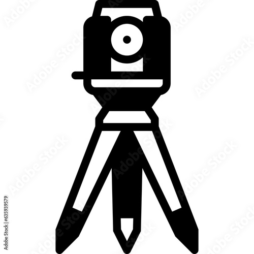 theodolite solid line icon