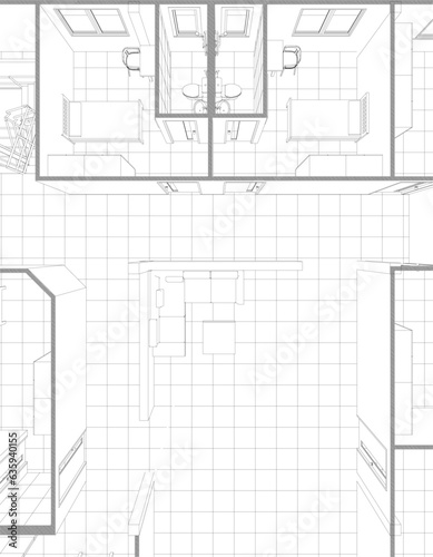 3D illustration of residential project