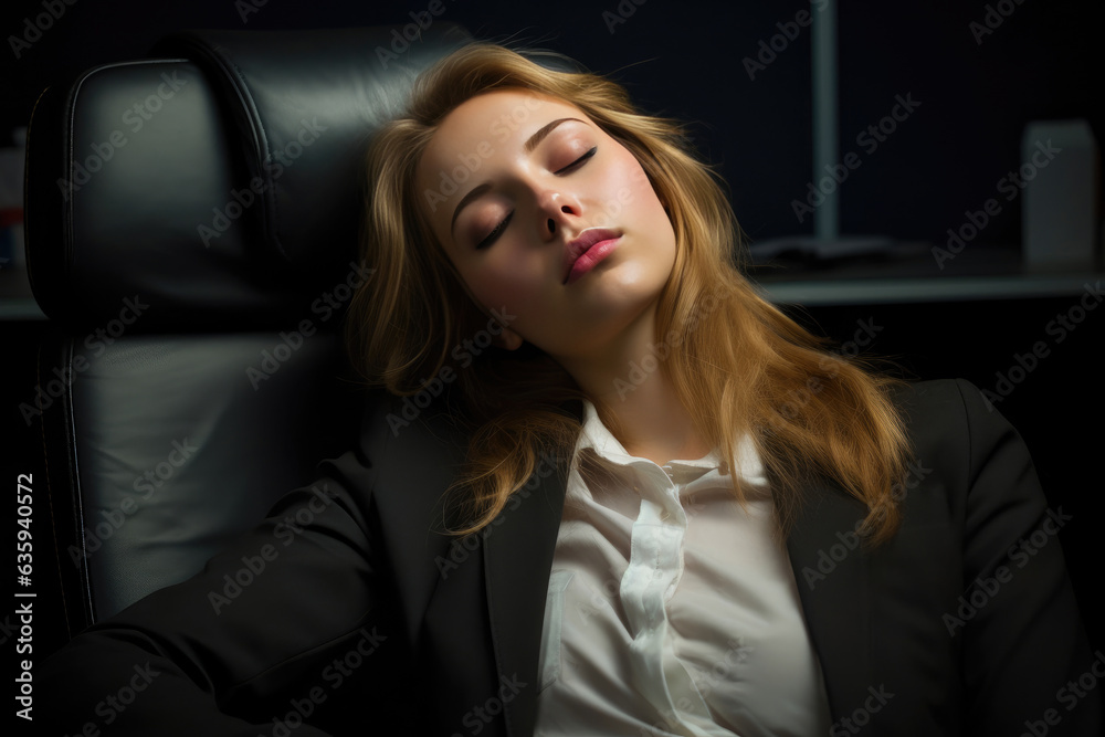 Fototapeta premium Massurrealism Portrait of a Relaxed Young Professional