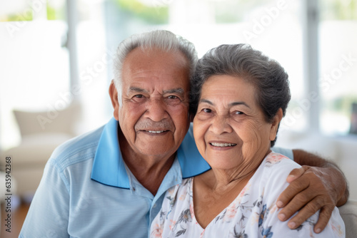 Portrait of a happy smiling Mexican senior couple  © Jasmina
