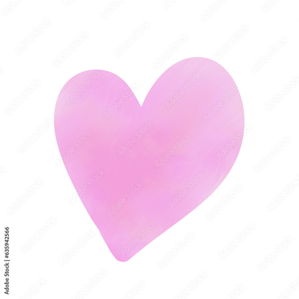 Pink and red hand drawn heart flat vector illustration. Love symbol, valentine sign Pink and red hand drawn heart flat vector illustration. Love symbol, valentine sign
