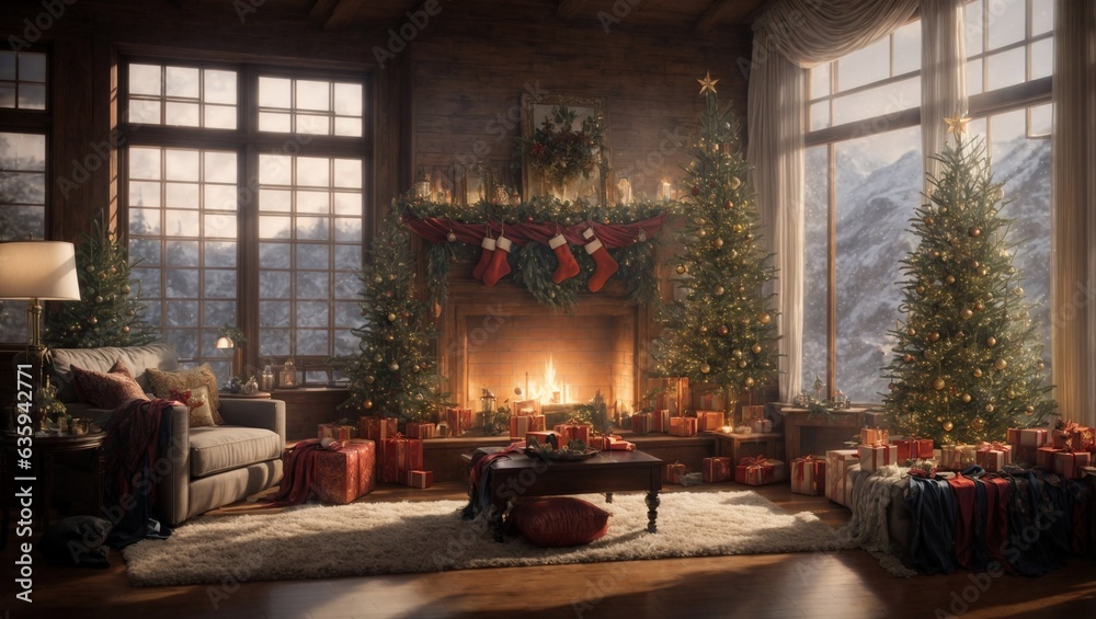 Cozy Christmas Living Room