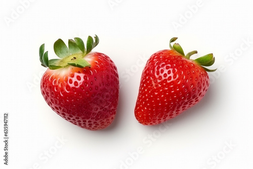 Strawberries isolate on a white background