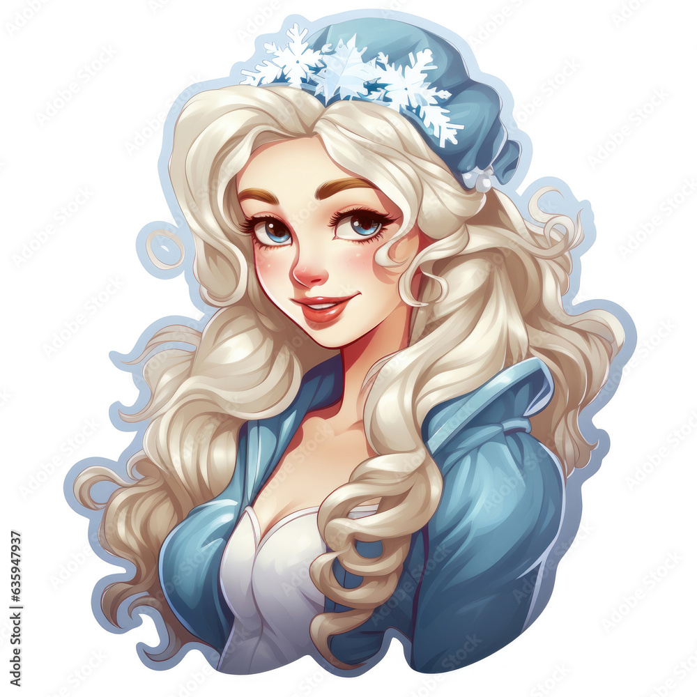 Sticker of a Snow Maiden