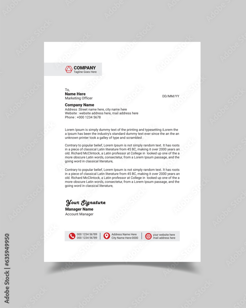 Creative Letterhead Template .