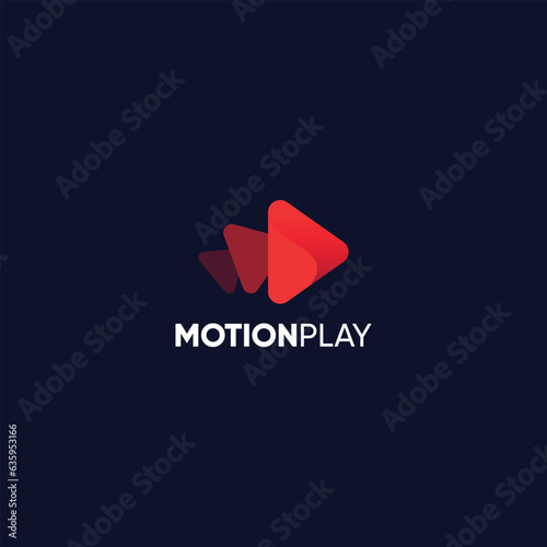 Play buton and motion company logo