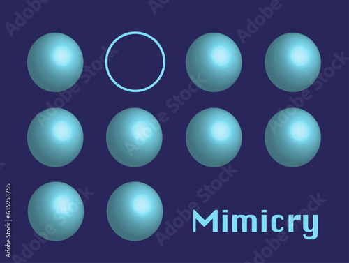 Mimicry, abstract Illustration