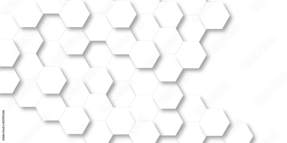 Seamless pattern of hexagons background technology with hexagons. 3d Hexagonal structure futuristic white background and Embossed Hexagon , honeycomb white Background ,light and shadow ,Vector. Seamless pattern of hexagons background technology with hexagons. 3d Hexagonal structure futuristic white background and Embossed Hexagon , honeycomb white Background ,light and shadow ,Vector.