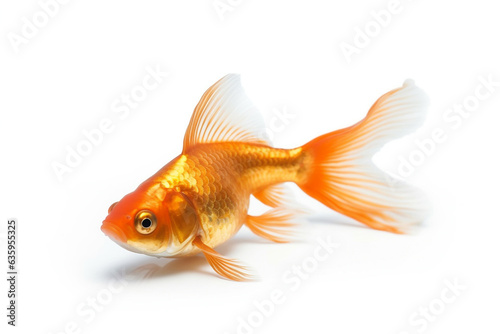 Gold fish isolated on white background