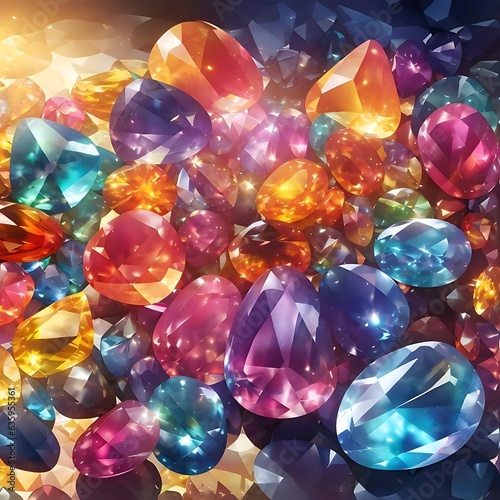 background of gemstones