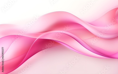 A pink ribbon symbolizing breast cancer awareness and hope against a white background. banner background.