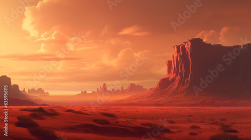 desert sun illustration painting background  1 