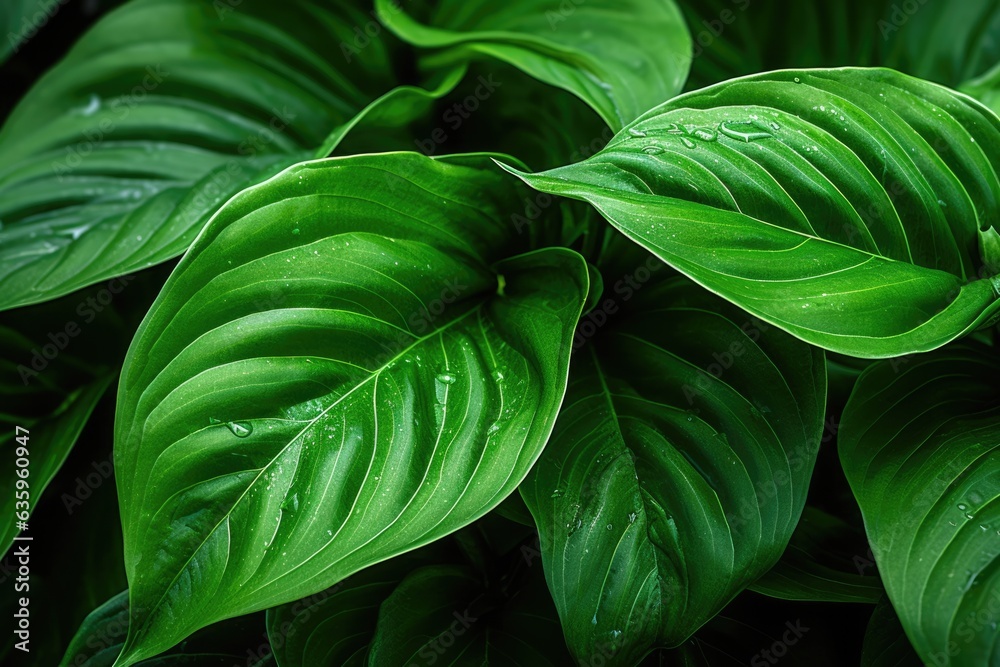 Fototapeta premium a vibrant green leafy plant up close