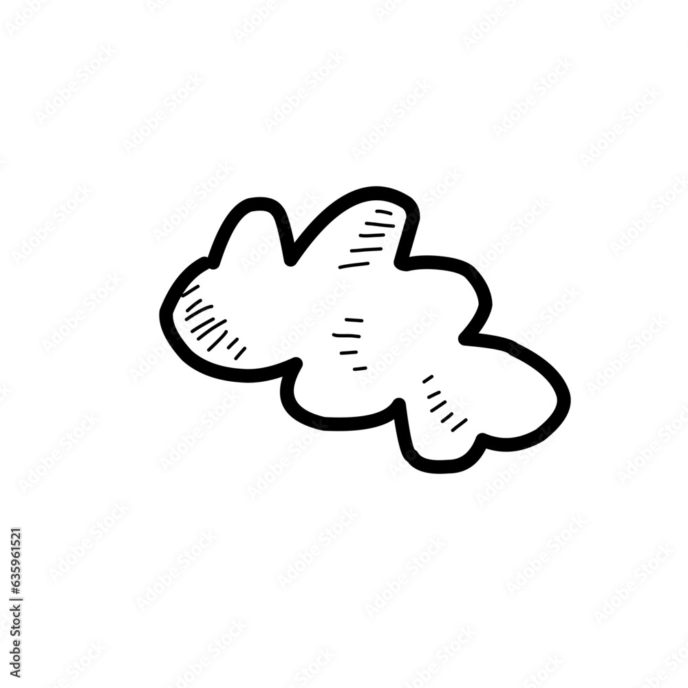 Obraz premium hand drawn cartoon clouds