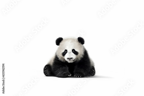 Panda on white background .