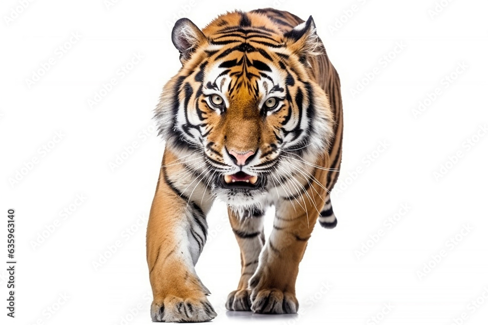 Tiger isolate on white background .