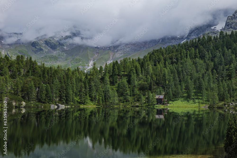 View of the Reedsee lake in the High Tauern, Austrian Alps