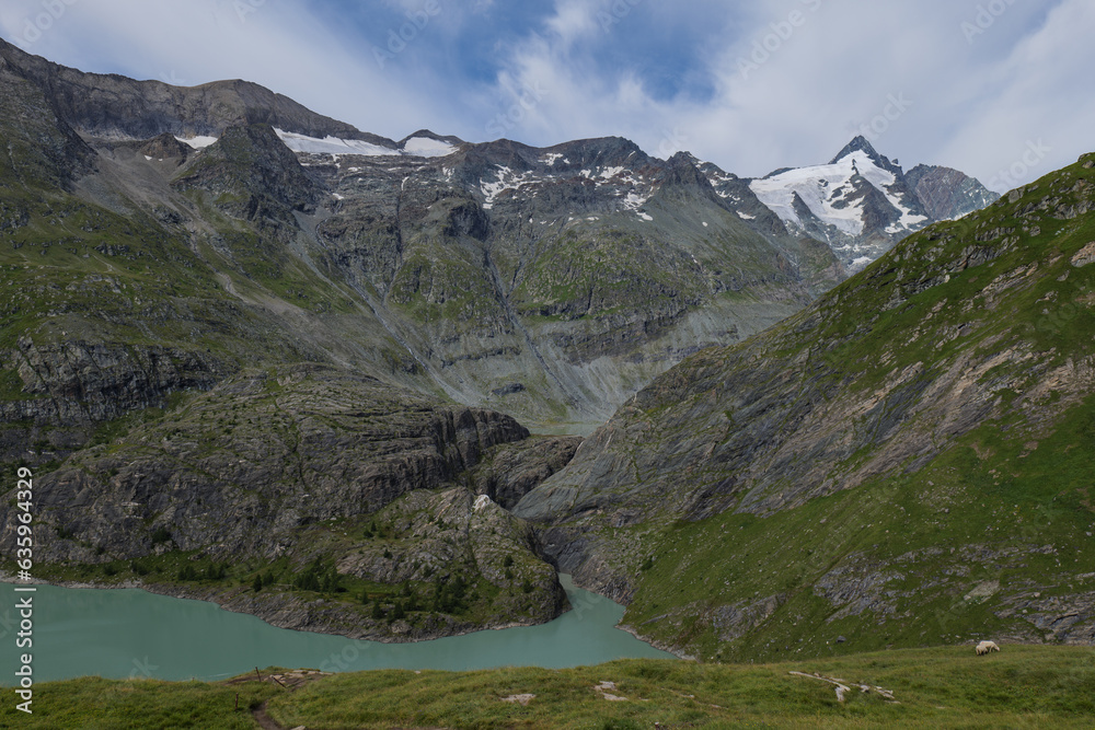 Pasterze - the longest glacier in the Eastern Alps located in the Hohe Tauern National Park in Austria.