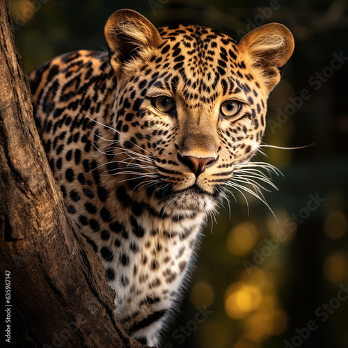 close up of a leopard in the wild