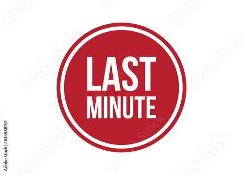 last minute red banner design vector illustration