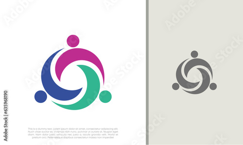 Global Community Logo Icon Elements Template. Community human Logo template vector. Community health care. Abstract Community logo	