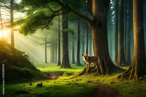 animal in the woods , jungle , woods , animals , forest