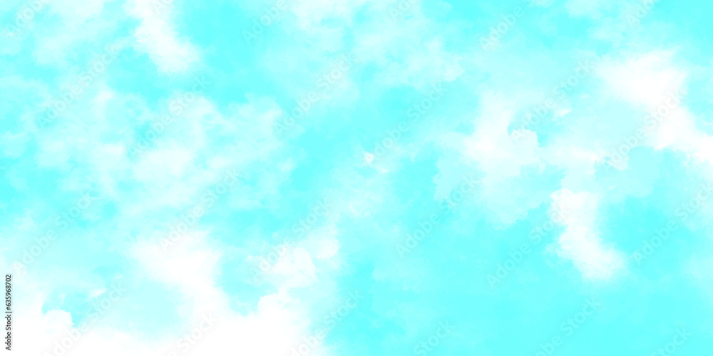 Abstract watercolor background with blue in the sky clouds. Blue sky with clouds and Abstract watercolor digital art painting for texture background. White clouds and blue sunny sky for vector art. Abstract watercolor background with blue in the sky clouds. Blue sky with clouds and Abstract watercolor digital art painting for texture background. White clouds and blue sunny sky for vector art.