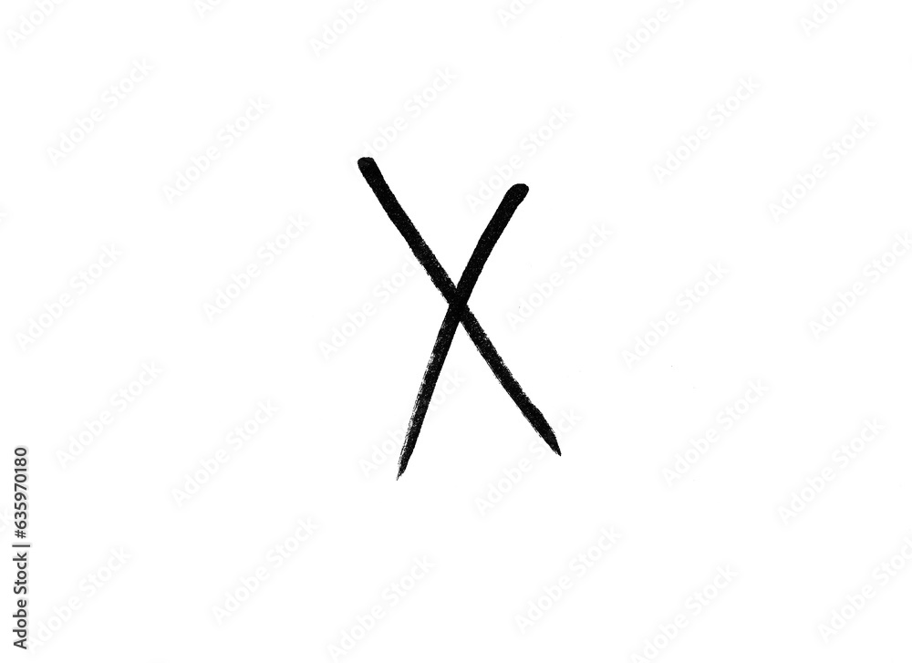 marker cross isolated mark hand draw marker cross isolated mark hand draw